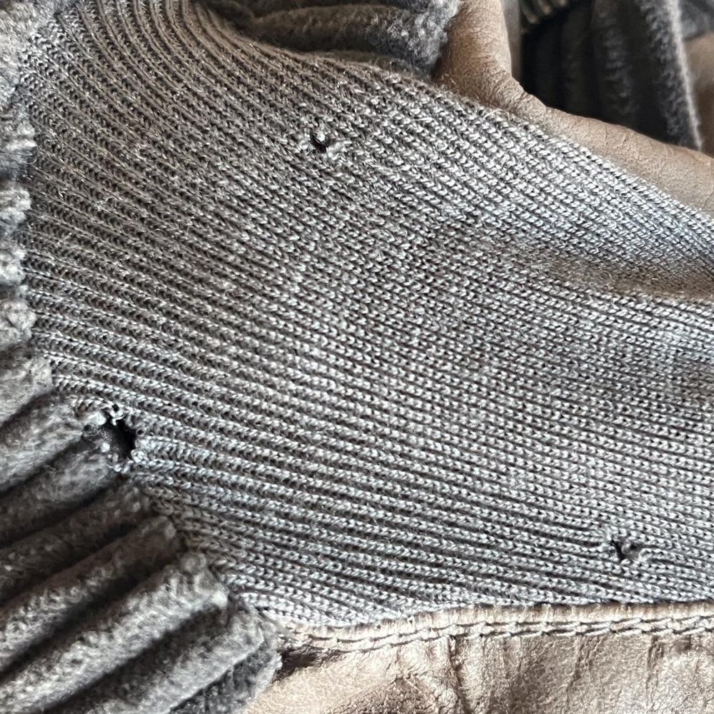 Rick Owens Gray Textured Bomber Jacket - Picture 9 of 9